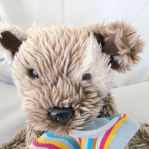 Animal Alley Terrier Dog Plush Stuffed Toy Striped Sock In Mouth 8 Inch 2000 - Picture 2 of 10